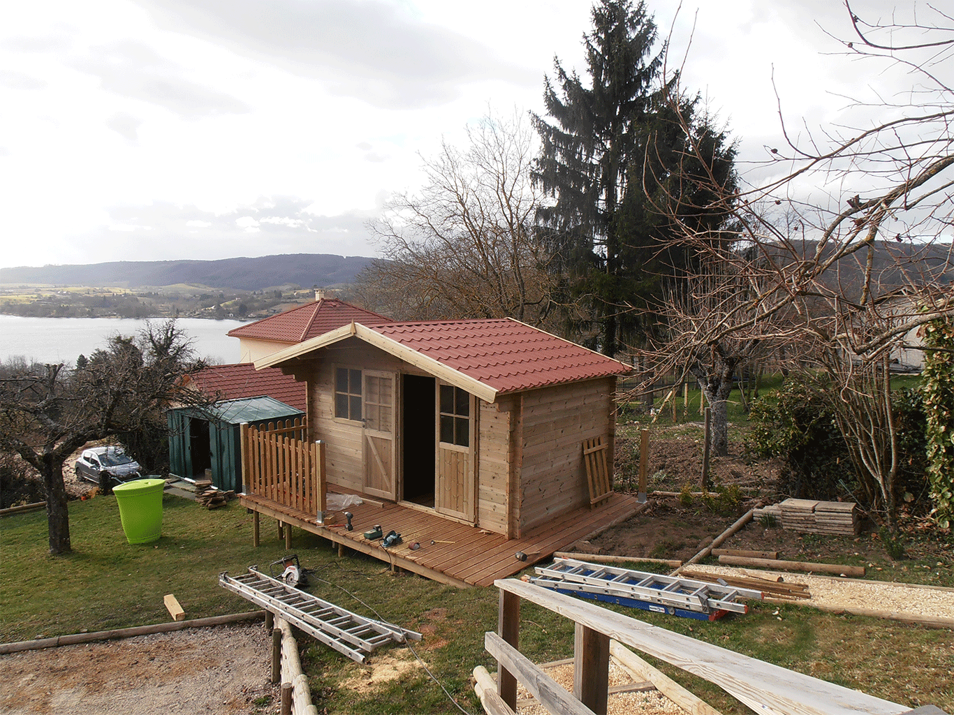 Pergola abris terrasse bois composite dauphiné environnement la murette pays voironnais